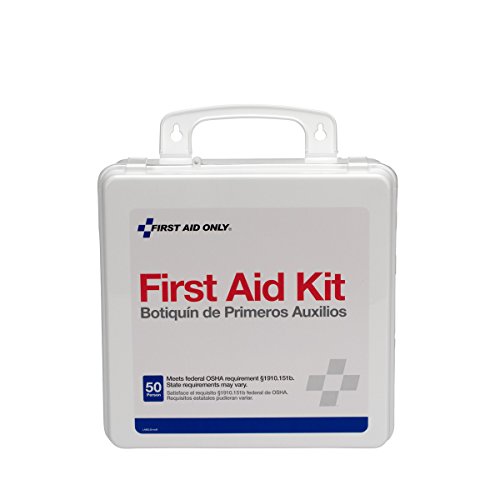 Pac-Kit First Aid Only 6088 165 Piece #50 ANSI First Aid Kit, Weatherproof Plastic Case