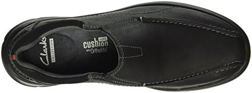 Clarks Men's Loafers, Black Oily Lea, 8 | Image 4