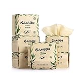 LEKOCH 300 unidades de Toallitas Secas de Bambú 100% Desechables para Piel Sensible de Bebés, Toallitas de Limpieza Facial Ultra Suaves 20 * 20cm/ud, Pack de 6