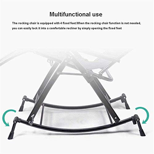 Chaise de jardin multifonctionnelle grise avec dossier inclinable et structure légère