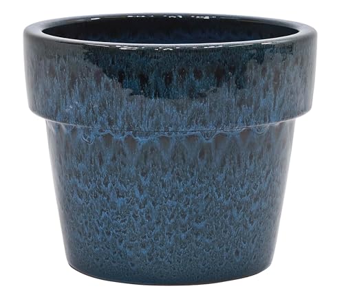 Dehner Blumentopf, blau, Ø ca. 29 cm, Höhe ca. 23 cm