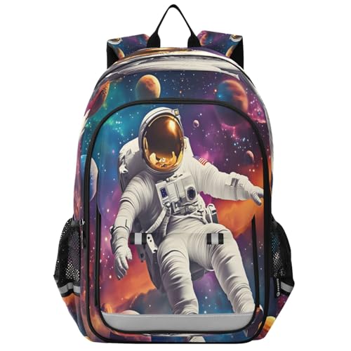 Sac à dos ordinateur portable protégeant le dos des lycéens, grand volume galaxie astronaute