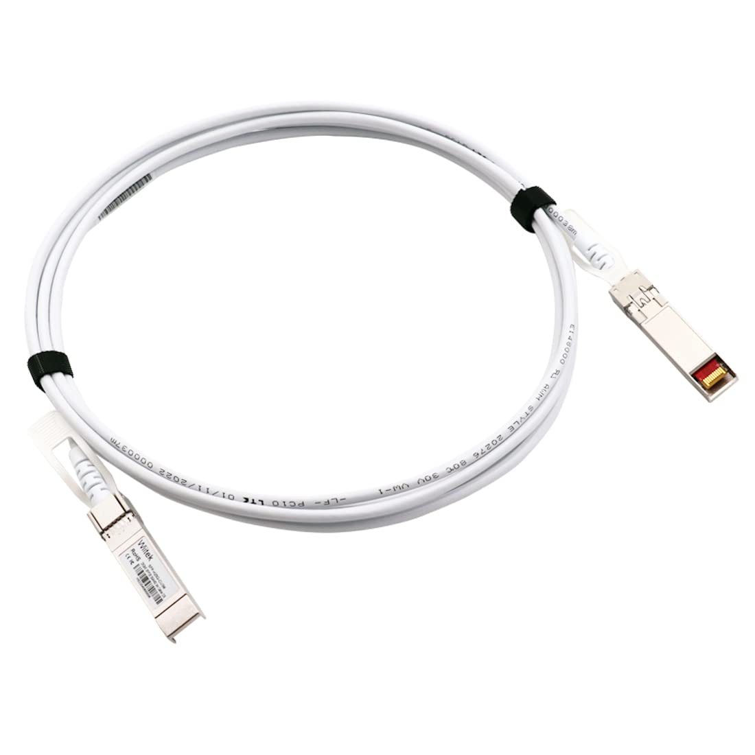 [White Colored] 25GbE SFP28 DAC Twinax Cable, 3.0 Meter 25GBASE-CR SFP28 Passive Copper Cable, Compatible for Cisco SFP-H25G-CU3M, Ubiquiti, Mikrotik, Netgear, Supermicro, Open Source Switches