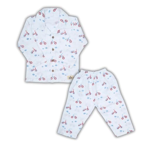 Image of 100% Cotton Muslin Pant Shirt Set | Ultra Soft Breathable Toddler Outfit | Summer Wear Kids Clothing | Skin Friendly Comfortable Fit | SIZE | PRINT