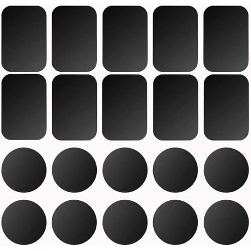 La Mejor Selección de Láminas para fundir favoritos de las personas. 43 ISTENTINFY Placa de Metal para Soporte Celular Automóvil Magnético para Teléfono, Placas Metálicas de Repuesto para Soporte Magnéticas,10 Redondas y 10 Rectangulare