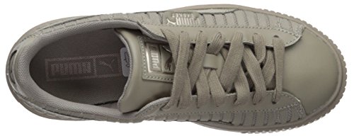 PUMA Women's Basket Platform En Pointe Wn Sneaker, Rock Ridge, 10 M US