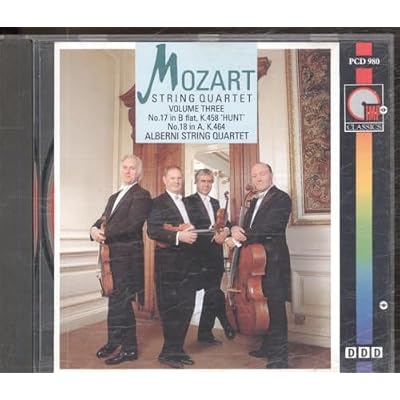 Mozart: String Quartets, No. 17 in B flat, Hunt K458 & No. 18 in A, K464