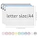 EOOUT 36pcs Mesh Zipper Pouch Bags A4 Size Board Game Storage Zipper Bags for Organizing, Plastic Zipper Pouch in 11 Colors Letter Size Puzzle Storage and Office Supplies