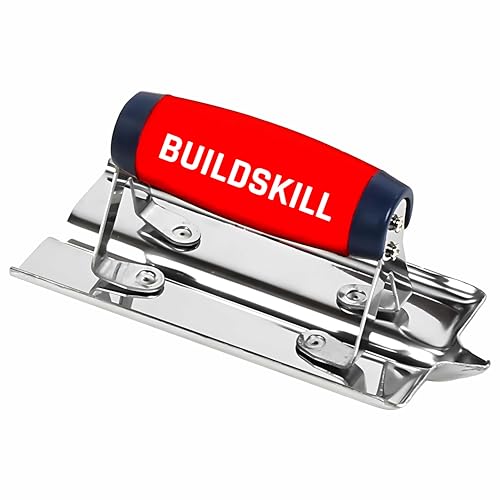 Image of BUILDSKILL middle groover concrete edger tool | high-quality concrete edging towel with ergonomic rubber handle | durable carbon /stainless steel blade | ideal for construction and concrete projects
