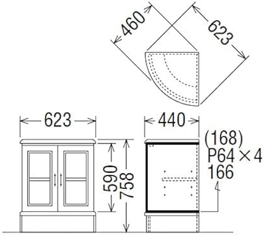 Amazon.co.jp: カリモク リビングボード/コロニアル コーナーボード 幅