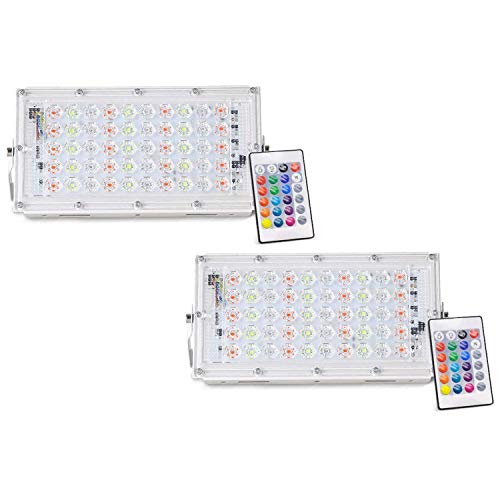 Image of MLD 10 Watts Color Changing Brick Led Flood Light indoor outdoor with Remote Control(Color-RGB,10w)-pack of 2