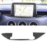 RUIANTE Compatible with Carbon Fiber Center Consoles Darboard Display Screen Panel Cover Trim 8 inch Interior Car Accessories for KIA Stinger GT 2019 2020 2021 2022 2023 (1pc Black)