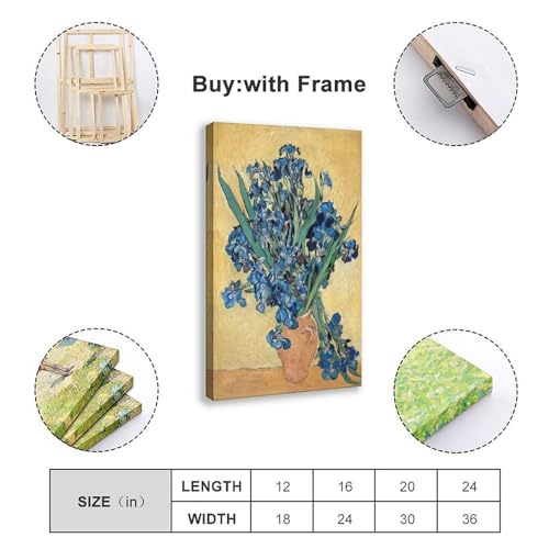 Impression sur toile Van Gogh décoration murale pour bureau cadre à suspendre