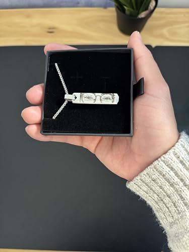 Variante de Genérico collar personalizado barra plateada 60cm grabado