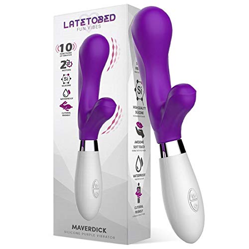 Vibromasseur en silicone violet Maverdick LateToBed stimulateur anatomique