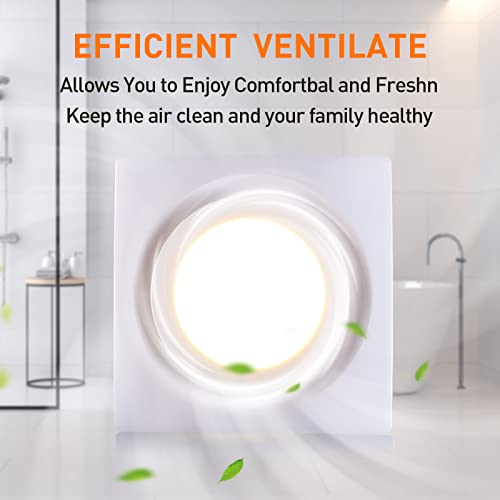 Bathroom Exhaust Fan With Led Light Ultra Quiet 1.0 Sones Ceiling Mount Exhaust Ventilation Fan 110 Cfm For Home Bathroom Office Hotel #TOP1