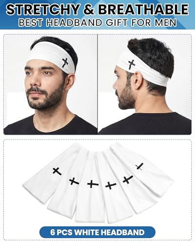 Image of Shihanee 6 Pcs Christian Headbands for Men