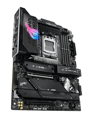 ASUS ROG Strix X870E-E Gaming WiFi AMD AM5 X870 ATX Motherboard 18+2+2 Power Stages, Dynamic OC Switcher, Core Flex, DDR5 AEMP, WiFi 7, 5X M.2, PCIe® 5.0, Q-Release Slim, USB4®, AI OCing & Networking