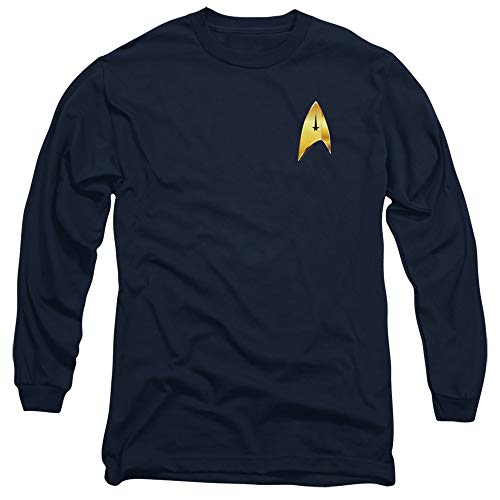 Star Trek Discovery Command Badge T-Shirt Mixte Manches Longues Navy