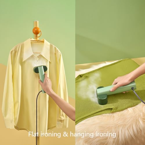 G6 Pro Smart Handheld Steamer for Clothes – Global Voltage Adaptation(100-240V), Palm-Sized & Lightweight (0.8lb), Easy Wrinkle Remover, Auto Shut-Off, Travel & Home Double Use (Green) - image 6