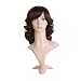 MapofBeauty 14"/35cm Charm Curly Hair Synthetic Wig (Dark Brown)