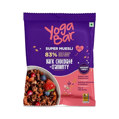 Image of Yogabar Dark Chocolate Muesli (Dark Chocolate & Cranberry Flavour) - 40g