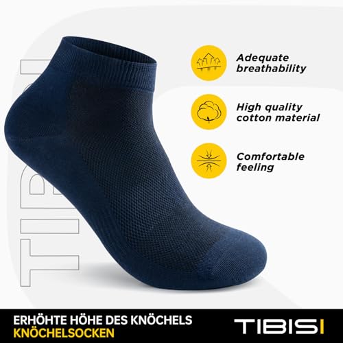 Chaussettes sport coton respirant TIBISI socquettes basses hommes femmes 35-38