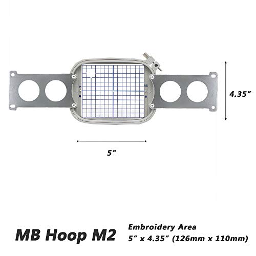 Image of Sew Tech Embroidery Hoop for Janome, 5x4.3in 126x110mm M2 Frame | Fits MB-7 MB-4S MB-4 Janome; Elna eXpressive 970 940 Embroidery Machine