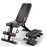 FitinOne Adjustable Folding Weight Bench for Home Gym, 660 lbs Capacity...