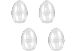 4Pcs Clear Jumbo Easter Eggs For Easter Hunt Kids