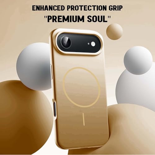 Image of Kratos Active Grip Silicone Case Cover Compatible with iPhone 17 Air - Enhanced Protection, Wireless Magnetic Charging Case with Raised Edge Camera & Screen Protection, Shock-Resistant Design Brown