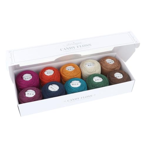 Scheepjes Candy Floss Autumn Spice solucion para bordar sin nudos con hilos de algodon fino 4