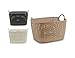 Zestaw 3 plastikowych koszy na bieliznę z plecionej wikliny