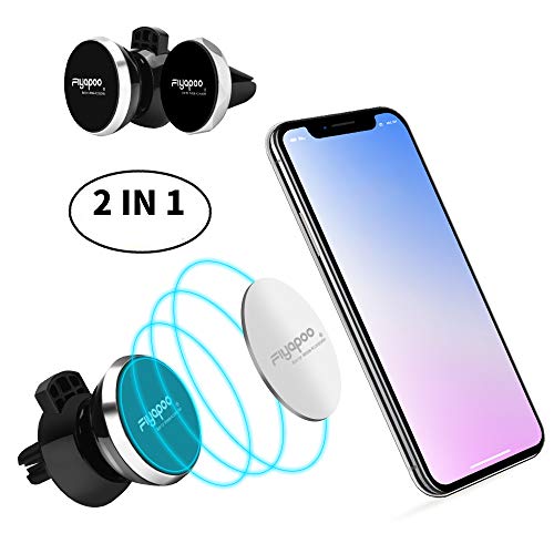 Support Voiture Magnétique, FIYAPOO Support Téléphone Voiture à Grille d'aération 360 Degré de Rotation Universel Support Téléphone Voiture Magnétique pour iPhone Samsung LG Sony Huawei Smartphone etc
