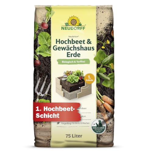 Neudorff NeudoHum HochbeetErde 75L torffreie GewächshausErde...