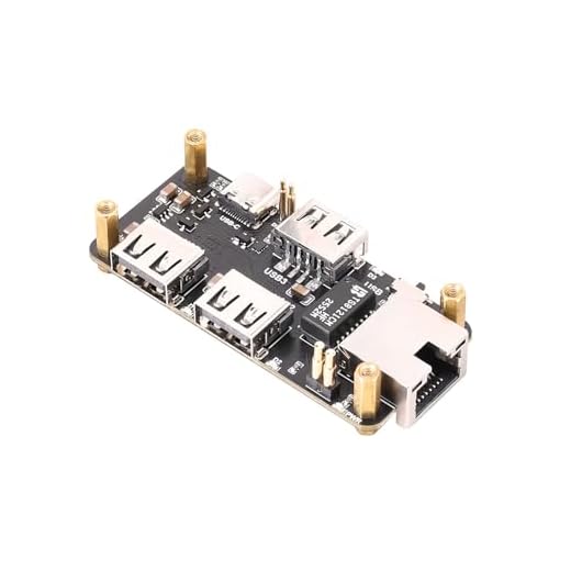 USB Hub Ethernet HAT for Raspberry Pi Zero, 3-Port USB 2.0 Hub + RJ45 10/100M Ethernet Adapter, Type-C Power/USB Upstream Switchable, Compact Expansion Board with Status LEDs