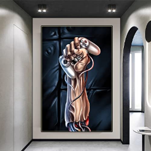 Contrôleurs de jeu classiques affiche murale joueurs console déco gamer