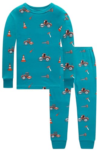 Image of Little bety Cotton 4 Piece Pajamas Boys Long Sleeve Sets Toddler Boys Pjs Kids Sleepwear Sets