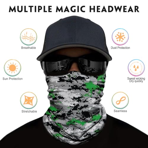 Image of Neck Gaiter for Men Women Headwear Bandana Head Wrap Face Scarf Mask Cover Warmer Balaclava-Seamless & Versatile
