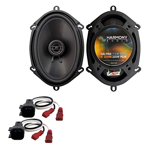 Harmony Audio Bundle Compatible with 2013-2016 Ford F-350 XL HA-R68 New Front Door Speaker Replacement Upgrade Package with HA-725600 Speaker Replacement Harness
