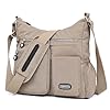 Estwell Bolso Bandolera Mujer Grande Bolso de Hombro Moda Impermeable Nailon Crossbody Bolso con Múltiples Bolsillo Casual Bolsa para Escuela Viaje Trabaja #1