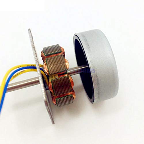 Miniatura 2 de Generador sin escobillas micro de 3 fases Mini generador de mano de viento DIY Motor 3-24V AC