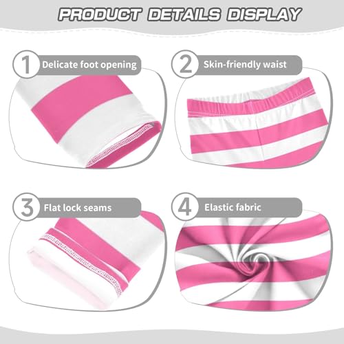 DOMIKING Neon Pink Girl's Leggings Pants Kids' Yoga Pants Stretchy Active Legging 4 Years3