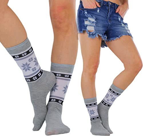 Image of ToBeInStyle Women's Pack of 6 or 12 Fashion Printed Crew Socks