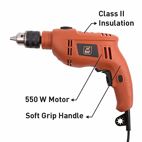 Image of JK Super Drive Professional Tool Kit with 13mm (550Watt) E.Co Heavy duty Impact Drill Machine (98 pcs set)