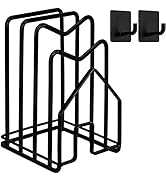 SUNFCON Cutting Board Holder Rack Pot Pan Lids Holder 2 Adhesive 304 Stainless Steel Hanging Hook...