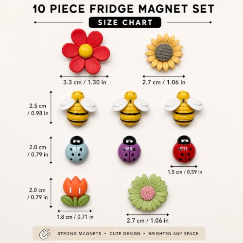 10 Imánes Decorativos para Refrigerador miniatura 3