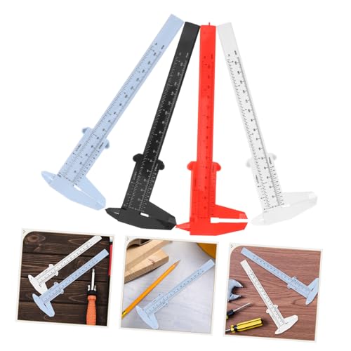 Calibradores manuales de plástico de 4 piezas para taller y hogar 3
