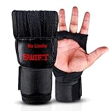 SWIFT TECH Pro Boxing handwraps (Black/Red, L/XL)