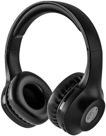 Retekess TR104 Plus On-Ear Headphones, FM Radio, Retractable and Lightweight, Headphones with AUX Input, Battery Powered, Easy to Use, Easy to Use in Schools